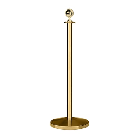Montour Line Stanchion Post and Rope Pol.Brass Post Ball Top EP400-BA-PB